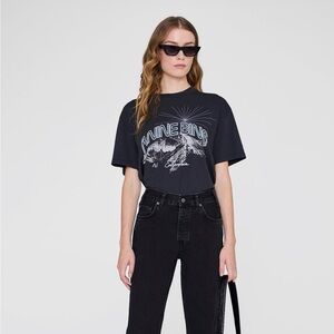 Anine Bing Walker Tee Vintage Black